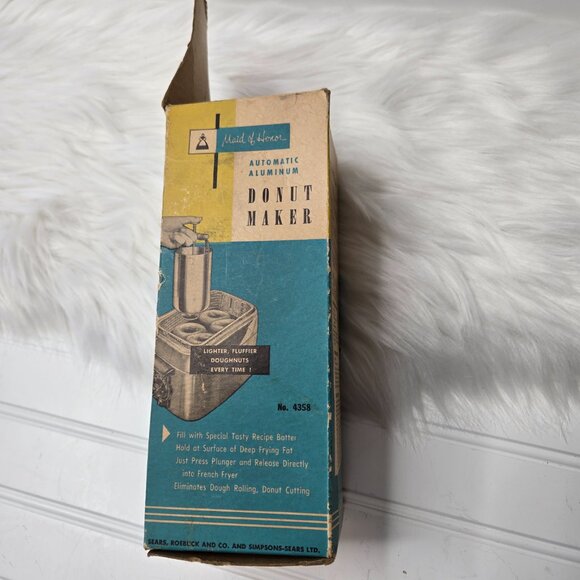 Vintage Donut Maker Maid of Honor Sears, Roebuck and Co Automatic Aluminum - Picture 6 of 8